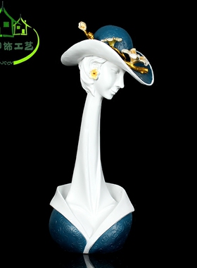 欧式风头像时装店美容人物雕塑