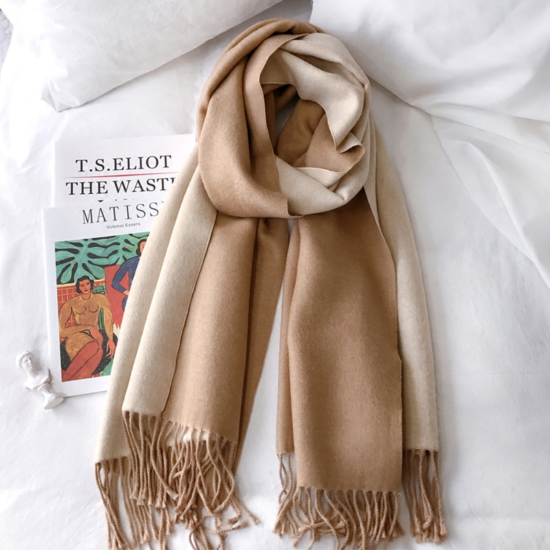 气质款chao柔软双面仿羊绒围巾披肩两用女韩版简约加厚秋冬季围脖,淘宝优惠券,粉丝福利购,淘宝优惠卷