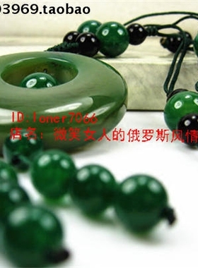 饰品活扣墨绿色玛瑙原石项链