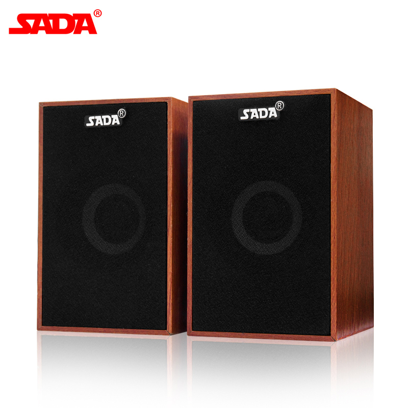 SADA V-160臺式電腦音響手機筆記本木質迷你小音箱USB2.0喇叭影響