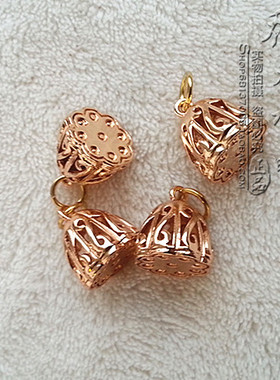 diy金色佛牌手链镂空吊坠