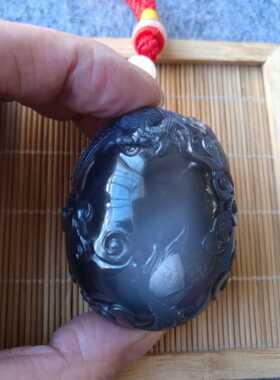 阿拉善原石雕刻紫罗兰九眼天珠