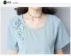 Áo thun cotton và vải lanh màu đơn nữ 2019 hè mới phong cách nghệ thuật khóa ngắn tay lỏng lẻo chất liệu vải lanh đơn giản - Cộng với kích thước quần áo áo sát nách nữ Cộng với kích thước quần áo