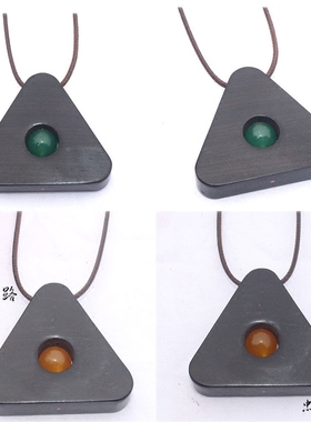 红木平安扣复古毛衣链学生吊坠