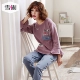 Tuyết mới mùa xuân và mùa hè cotton dài tay nhà phụ nữ quần áo ngọt ngào dễ thương phụ nữ đồ ngủ trùm đầu phù hợp với dịch vụ nhà - Bộ Pajama