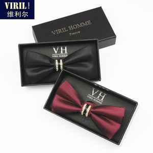 男士伴郎新郎红色黑色领结衬衫男 结婚婚礼英伦高档韩式蝴蝶结女