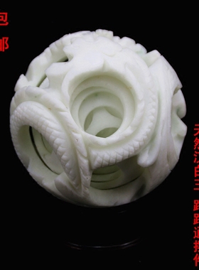 汉白玉路路通石来运转摆件客厅