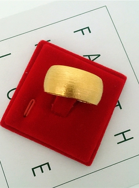 越南沙金24k久不掉色欧币戒指