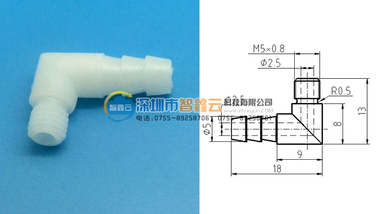 机械手配件真空硅胶软管接头型接头 塑胶进气气管塑料双通三通 - 图0