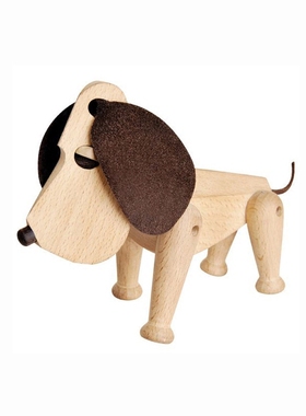 北欧风格oscar木狗丹麦创意摆件