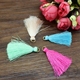 Handmade mini tua polyester lụa dễ thương nhỏ gai điện thoại di động vòng đeo tay phụ kiện vòng chân DIY Chất liệu nhỏ treo tai - Vòng chân lắc chân thủ công Vòng chân