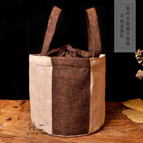 普洱茶七子饼包装袋大号357克200克茶饼手提礼品袋通版茶叶布袋 - 图2