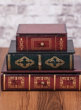 欧式复古收纳盒创意书房书桌书柜