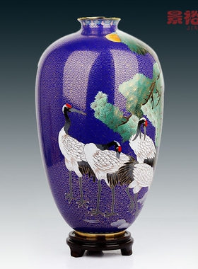 景泰蓝景裕泰铜松鹤延年