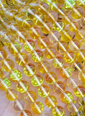 diy水晶金黄色光面手作风散珠