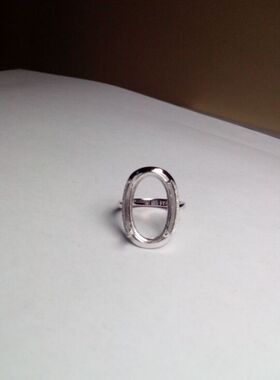 925银镀白金镶水钻戒指女款上下