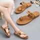 Giày bò đế xuồng đi dép xỏ ngón dép đế bằng bên ngoài mang dép và dép 2019 hè mới thời trang giày đi biển - Dép Dép