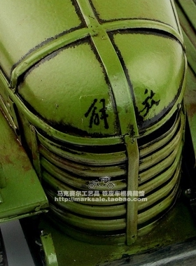 复古手工铁皮年老解放六轮模型