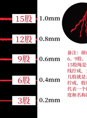 承薪牌股线3/6/9/12/15塔线手工编织手链线绳项链线编织绳