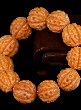 风化菩提根雕刻盘龙纹