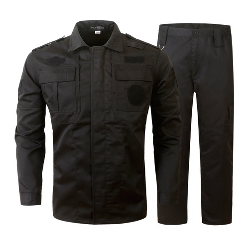 Осенний демисезонный комплект, черный комбинезон, униформа