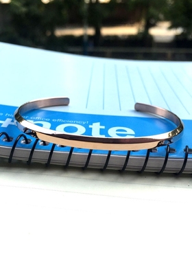 dw欧美风钛钢手环网红定制刻字