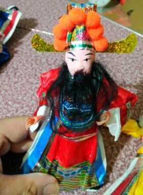 潮汕传统手工纱丁 艺术摆件  工艺品  手工布纱丁福禄寿一套