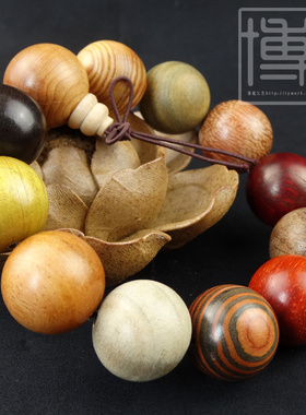 中国结绿檀佛珠手链多宝串