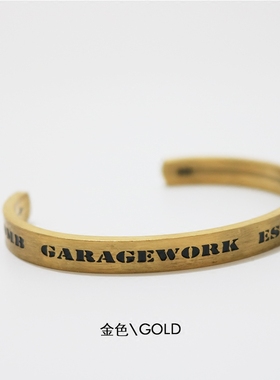 个性时尚风男士钛钢简约黑色手镯