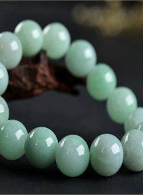 缅甸冰糯种玉石手串佛珠