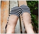 Hải quân sọc cotton vớ nữ vô hình nông miệng mỏng phần Hàn Quốc và Nhật Bản thể thao văn học vớ vớ trượt - Vớ mắt cá chân tất đùi lót lông Vớ mắt cá chân