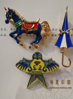 古典民族风骏马配饰别针