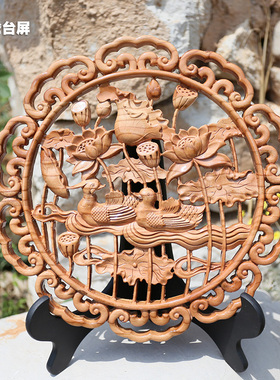 桃木蝙蝠福寿挂件鸳鸯祝寿装饰品