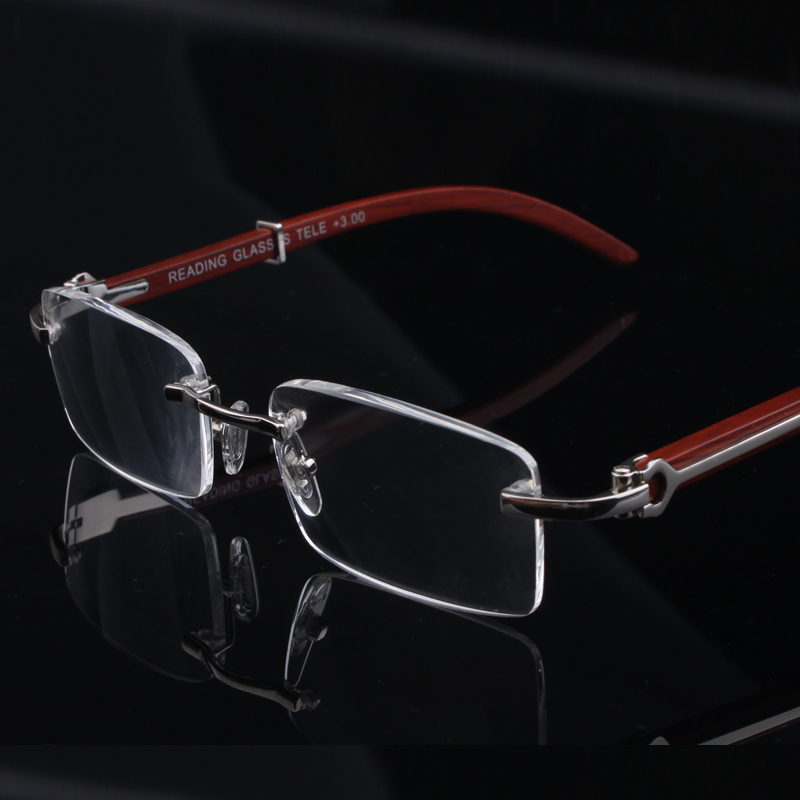 希柏正品木纹老花镜手工高档无框老花眼镜男女优雅舒适时尚老光镜 - 图3