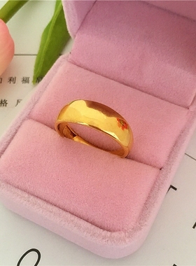 越南沙金光面男女士仿真镀金情侣