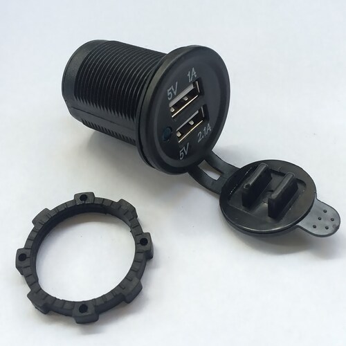 12-24V汽车改装车充点烟器总成车载USB充电器电压显示表取电组合 - 图3