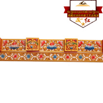 Tibetan red Tibetan new type of furnishing 14cm lion pasta Wonderful Lotus Flowers Combine Line Buddha Tang Tea Bar Decor