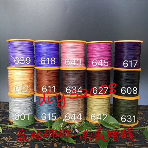 链接一 枫之美南美蜡线0.65 圆腊绳高端手作线材 macrame编织线 - 图1
