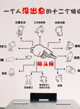 办公室激励标语奋斗墙贴纸