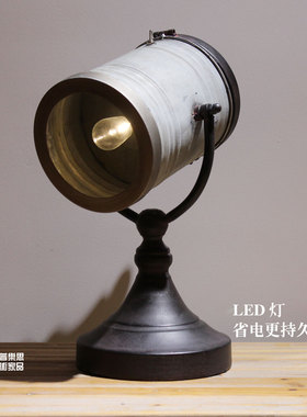 朋克工业风夜灯摆设金属工艺品