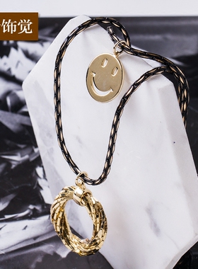 韩版几何双层电镀高档配饰项链