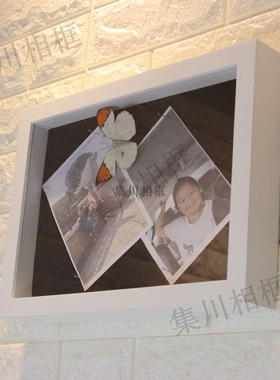 实木徽章pin收纳昆虫蝴蝶展示框