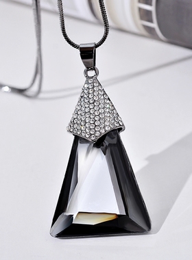 毛衣链长款百搭秋冬水晶装饰衣服