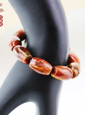 宣化天然战国红玛瑙饰品佛珠念珠