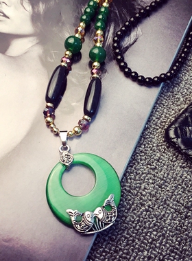 日韩风长款配饰毛衣链挂件吊坠