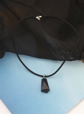 原创设计黑檀木吊坠不规则项链