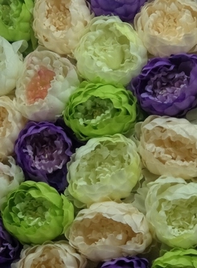 婚庆粉色仿真大牡丹