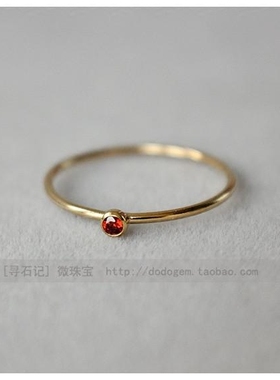 不褪色迷你彩色指环锆石叠搭女