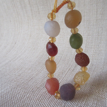 Xinjiang specific natural grapes Qianagau original stone multicolor color hand-chain hand strings Female Agate