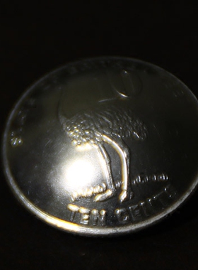 手工制作养牛硬币扣 真硬币 财布扣 驼鸟 镍币20mm D27一12